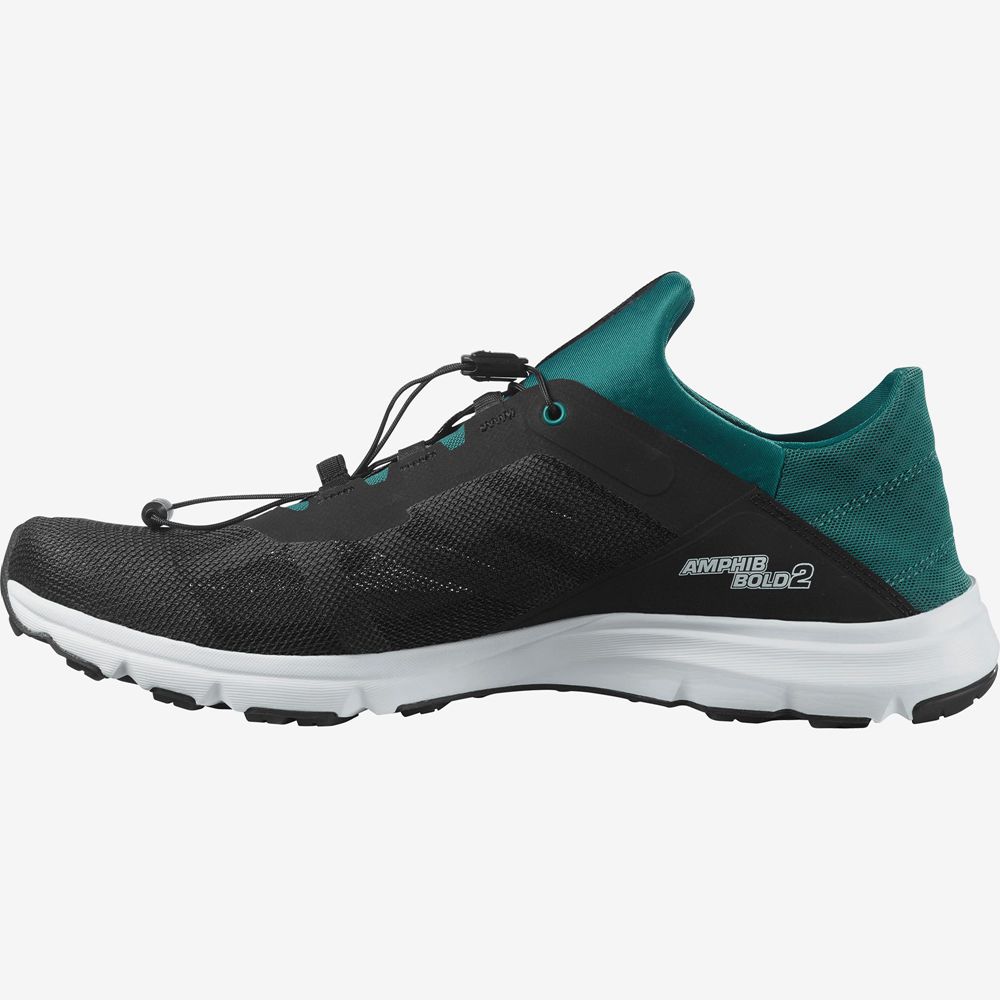 Zapato De Agua Salomon Hombre Negras / Verde - Salomon Argentina AMPHIB BOLD 2,573098-IRZ